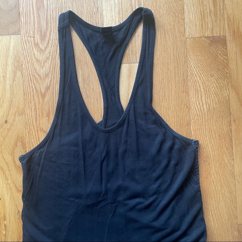 Volcom Racerback Dress, Open Knit Back, Black Small - Picture 2 of 6